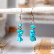 blue howlite earrings, blue howlite, crystal earrings, earrings from natural stone