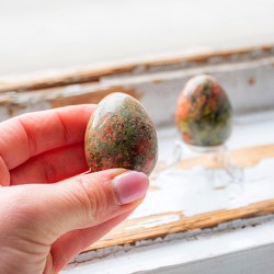 unakite, unakite crystal, unakite egg, crystal carvings, crystal egg, decoration crystals