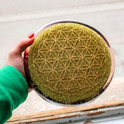 peridot orgonit, orgonit, orgonit podstavek, ročno izdelan orgonit, orgonit z peridotom