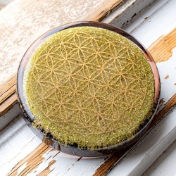 peridot orgonit, orgonit, orgonit podstavek, ročno izdelan orgonit, orgonit z peridotom