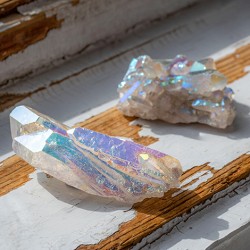 ANGEL AURA cluster, angel aura crystal, rock crystal, clear quartz
