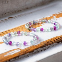 Fluorit naravni kristal, otroška zapestnica, otroški nakit, nakit ir fluorita