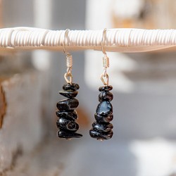 black turmaline, black turmaline earings, black turmaline jewellery
