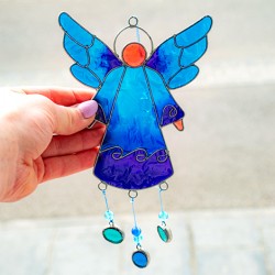 sun catcher angel, home decor, good gift, crystal shop