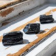 BLACK TOURMALINE uncut polished crystal, black turmaline crystal, black turmaline gemstone