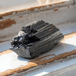 BLACK TOURMALINE raw crystal  black turmaline gemstone, protect energy