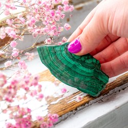 MALACHITE semi polished, malachite crystal,