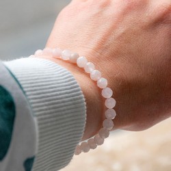 ROSE QUARTZ bracelet 6mm faceted, rose quartz crystal,  rose quartz gemstone