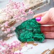 MALACHITE polished tile, malachite crystals, malachite stone