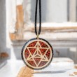 red tiger's eye, black tourmaline, orgonite, orgonite necklace, orgonite jewelry, strength crystal