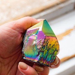 natural quartz point, angel aura, titanium angel aura, rainbow angel aura, angel aura quartz