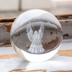 GUARDIAN ANGEL in a Glass Sphere, angel,