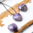 amethyst, amethyst crystal, amethyst necklace, crystal necklace, heart necklace