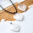 clear quartz, clear quartz crystal, CLEAR QUARTZ necklace heart
