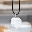 clear quartz, clear quartz crystal, CLEAR QUARTZ necklace heart