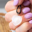 clear quartz, clear quartz crystal, CLEAR QUARTZ necklace heart