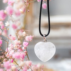 clear quartz, clear quartz crystal, CLEAR QUARTZ necklace heart