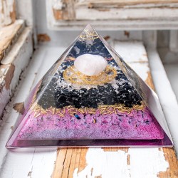 ROSE QUARTZ orgonite pyramid