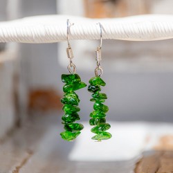Diopsid, earings, diopsid earings, crystal earings, crystal jewellery, diopsid jewelley