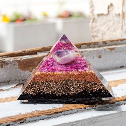 AMETIST ŠUNGIT orgonit piramida, orgonit, orgonit z ametistom, ročno delo