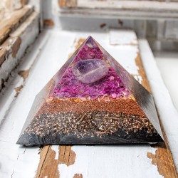 AMETHYST and SHUNGITE orgonite pyramid, orgonite, ametyst orgonite