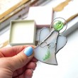 stained glass angel, stained glass art, glass angel