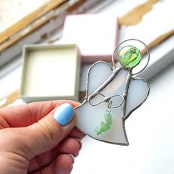 stained glass angel, stained glass art, glass angel