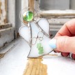 stained glass angel, stained glass art, glass angel