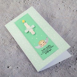 Handmade card, arts and crafts, unique gift card, baptism card