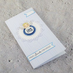Handmade card, arts and crafts, unique gift card, baptism card, holy sacrament