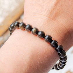 zlati obsidian zapestnica, energijski nakit, zapestnica iz kristalov, zlati obsidian, obsidian