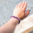 charoite, charoite bracelet, crystal bracelet, crystal jewelery