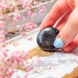 black turmaline, palmstone, black turmaline palmstone, pocket crystal