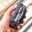 BLACK TOURMALINE raw crystal  black turmaline gemstone, protect energy