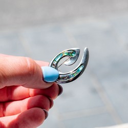 Pāua Shell brooch, Pāua Shell, brooch, brooch with shell, abalone