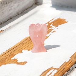 rose quartz, rose quartz angel, crystal carving, rose quartz angel statue, angel statue, crystal statue