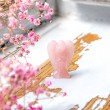 rose quartz, rose quartz angel, crystal carving, rose quartz angel statue, angel statue, crystal statue