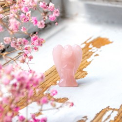 rose quartz, rose quartz angel, crystal carving, rose quartz angel statue, angel statue, crystal statue