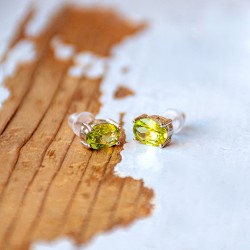 peridot, peridot crystal, peridot earrings, crystal earrings
