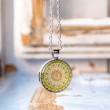 ogrlica z mandalo, nakit z motivom, mandala