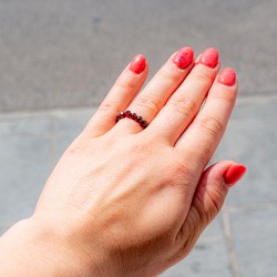 GARNET ring 3mm falset, garnet, garnet ring, ring, crystal jewlery