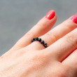 BLACK TOURMALINE ring falset black turmalin crystal