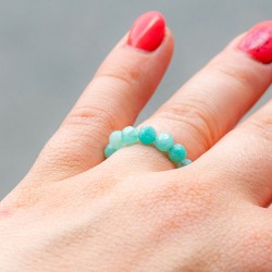 Amazonite ring
natural Amazonite gemstone
green gemstone ring
crystal healing ring
