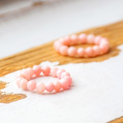 Roza andski opal, prstan iz kristalov, nakit iz kristala, prstan iz opala