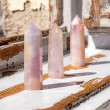 ROSE QUARTZ AURA obelisk rose quartz  aura crxstal