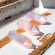 ROSE QUARTZ AURA obelisk rose quartz  aura crxstal