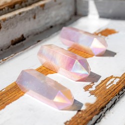ROSE QUARTZ AURA obelisk rose quartz  aura crxstal