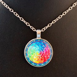 MANDALA NECKLACE rainbow, mandala