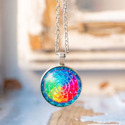 MANDALA NECKLACE rainbow, mandala