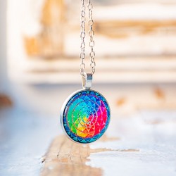 MANDALA NECKLACE rainbow, mandala